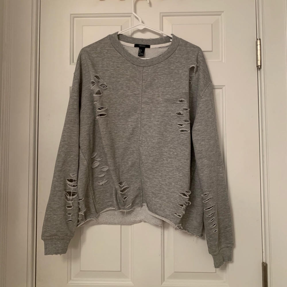 Forever 21 Distressed Sweatshirt